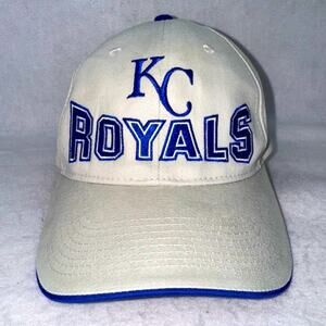 Vintage MLB Kansas City Royals Baseball Cap Hat Grey & Blue